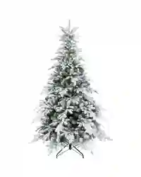 HOMCOM 5 Ft Artificial Christmas Tree with Realistic Snow Branches, LED Lights