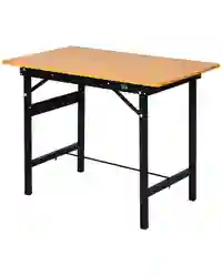 HOMCOM Heavy Duty DIY Metal Garage Workbench Storage Drawer Table Wood Surface