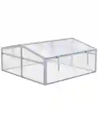 Outsunny Outdoor 2 Level Adjustable Roof Cold Frame Greenhouse Aluminium Frame