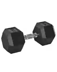 HOMCOM 20KG Single Rubber Hex Dumbbell Portable Hand Weights Dumbbell Home Gym