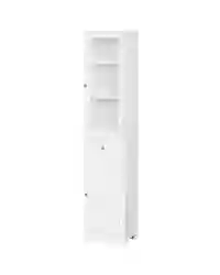 kleankin Storage Cabinet Organizer Tower with Multiple Shelves & Drawer, White