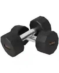 SPORTNOW Dumbbells Weights Set with 12-Sided Shape and Non-Slip Grip, 2 x 10kg