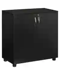 HOMCOM 2-Tier Locking Office Storage Cabinet File Organisation w/ 2 Keys Black