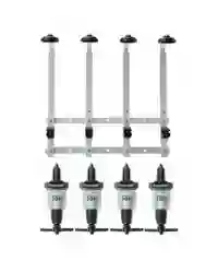 Beaumont 4x 50ml Solo Bar Optic Spirit Measure & 70cl/1L Wall Mounted Brackets