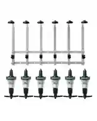 Beaumont 6x 25ml Solo Bar Optic Spirit Measure & 70cl/1L Wall Mounted Brackets