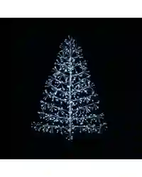Christmas Light Up Silver Tree Indoor/Outdoor Decoration 496 White LEDs - 1.2m