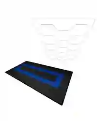 Hexagon LED Light & Vented Garage Floor Tiles With Edges - 90 Black & 30 Blue