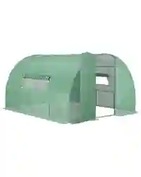 Outsunny 4 x 3M Walk-in Garden Polytunnel Greenhouse Galvanised Steel W/ Door