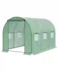 Outsunny Polytunnel Walk-in Garden Greenhouse with Zip Door and Windows 3 x 2M