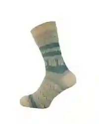 Men's Warm Brown and Green Patterned Socks Thick Soft Breathable Winter 7-11UK