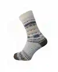 Men's Warm Cream and Brown Patterned Winter Socks Thick Soft Breathable 7-11UK
