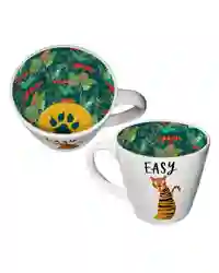 Novelty Mug Coffee Tea Funny Cup Animal Themed Stocking Filler Gift Easy Tiger