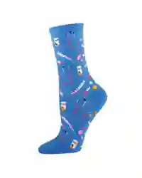 Novelty Women Socks Doctor Meds Health Socksmith Pair Funny Ladies Blue UK 3-8
