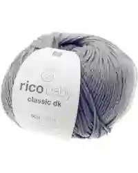 Rico Baby Knitting Acrylic Wool Blend Washable Pastel Coloured Yarn - Aqua Grey