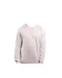 Unisex White Sweatshirt Casual Crew Neck Breathable Sustainable Fabric - Large