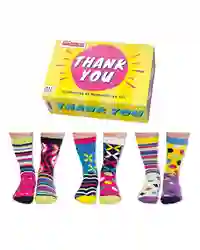 United Oddsocks Box Of 6 Ladies Odd Socks Thank You Women Size UK 4-8 Gift Box