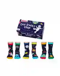 United Oddsocks One Small Step 6 Oddly Coordinated Cosmic Kids Socks UK 9 - 12